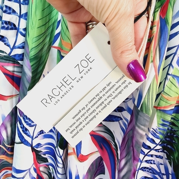 Rachel Zoe Tropical Leaf Palm Print Skirt NWT, size Medium - Picture 3 of 11